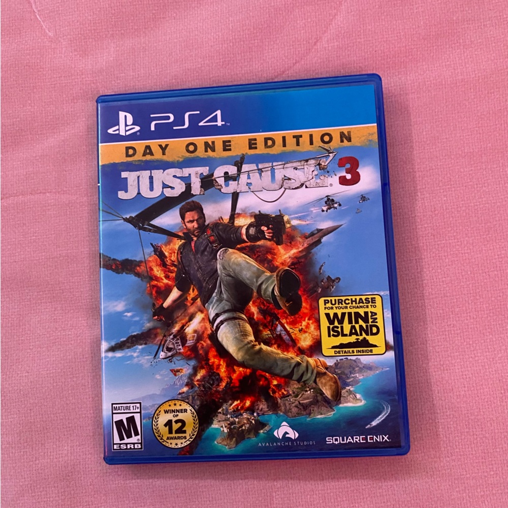ps4 just cause 3 day one edition video game disk EUC